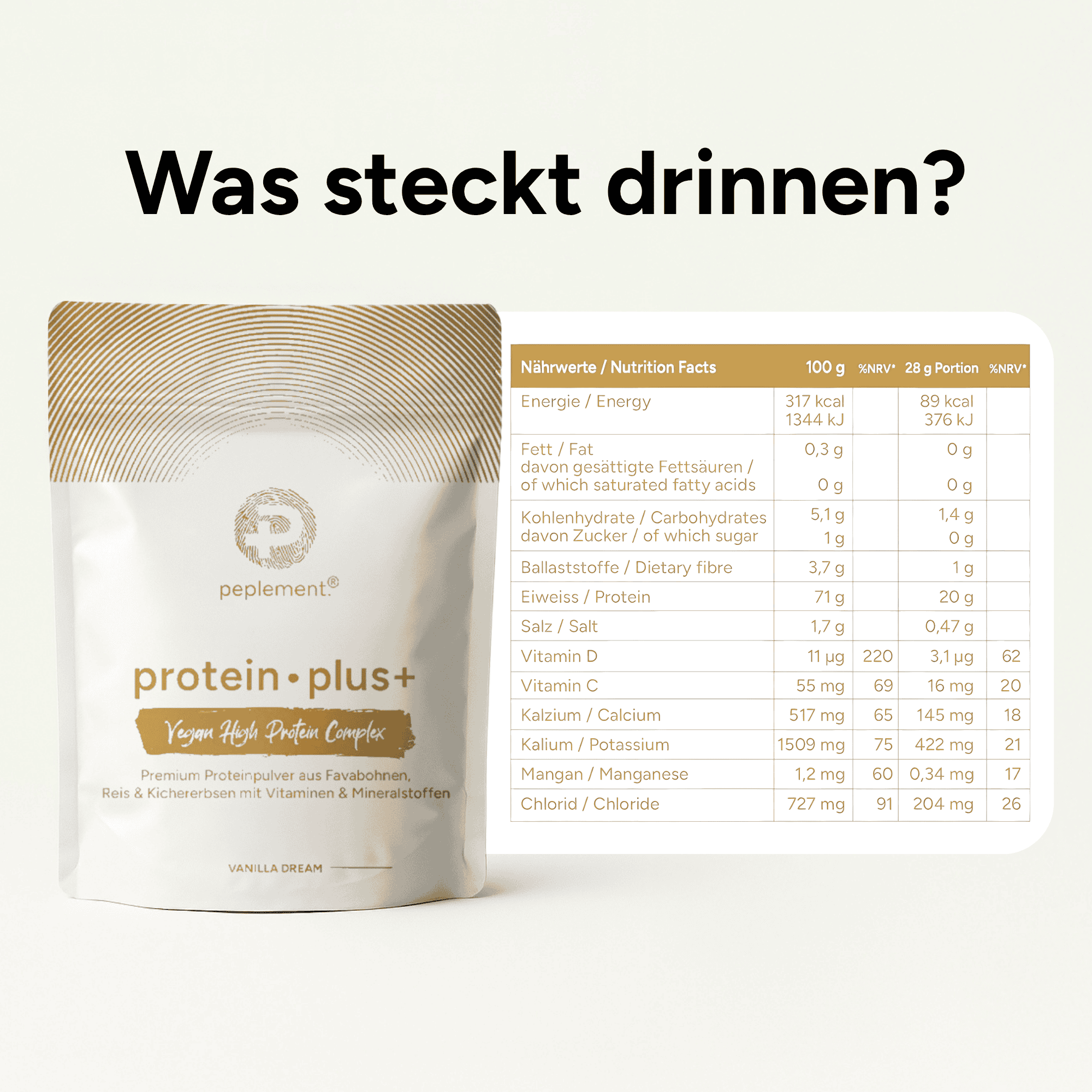 Veganes Premium-Protein mit herausragenden Leistungsdaten (600 g Pulver, Vanille Geschmack)