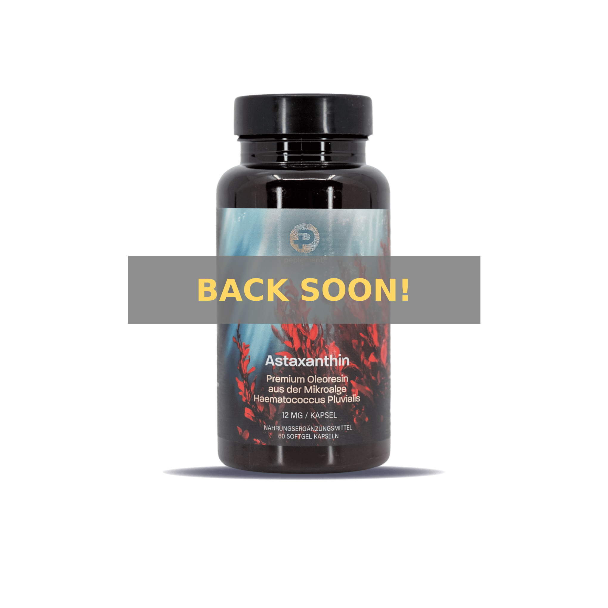 BACK SOON: Astaxanthin Softgel-Kapseln – 8 mg aus der Mikroalge Haematococcus Pluvialis – Hochdosiert & Natürlich