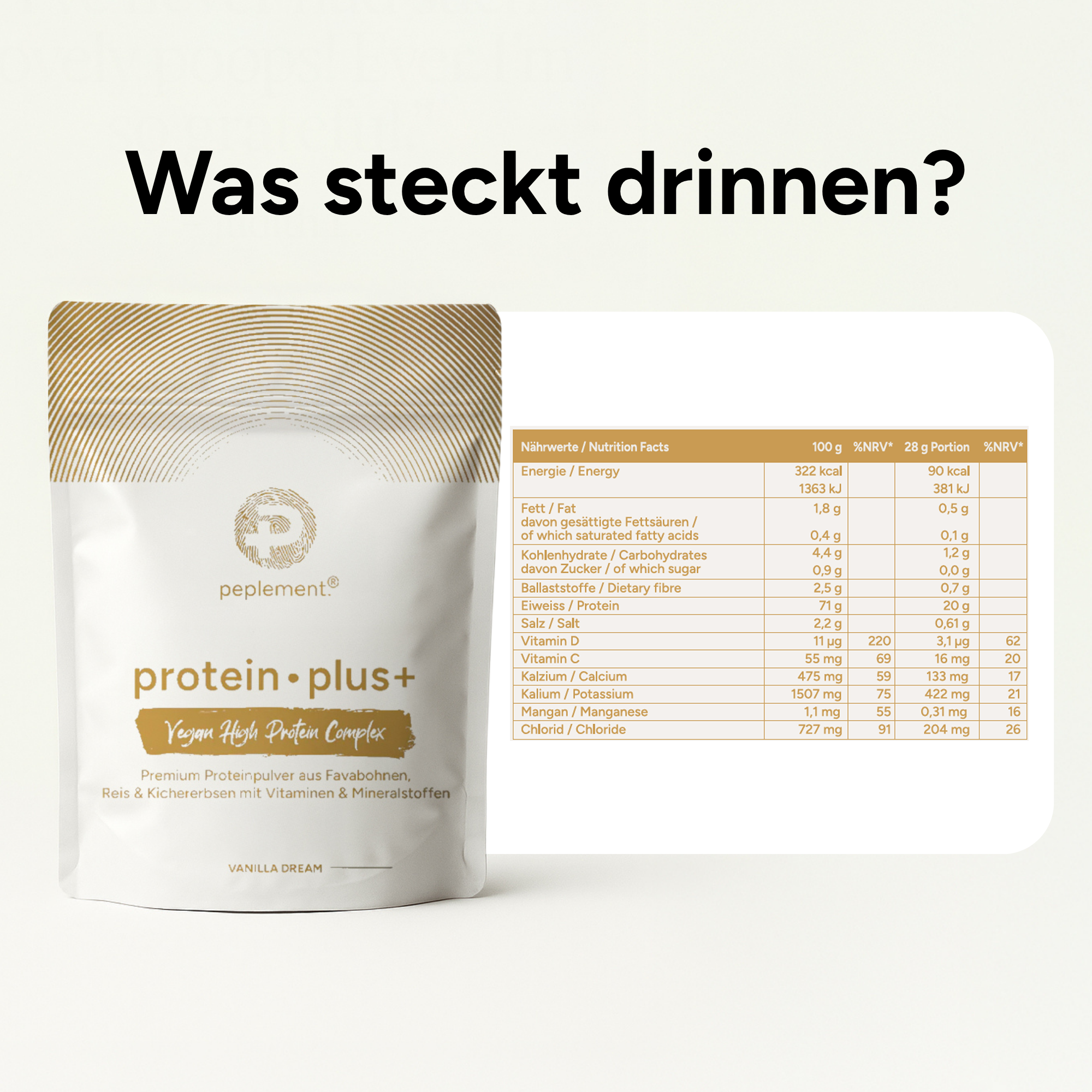 Veganes Premium-Protein mit herausragenden Leistungsdaten (560 g Pulver, Vanille Geschmack)