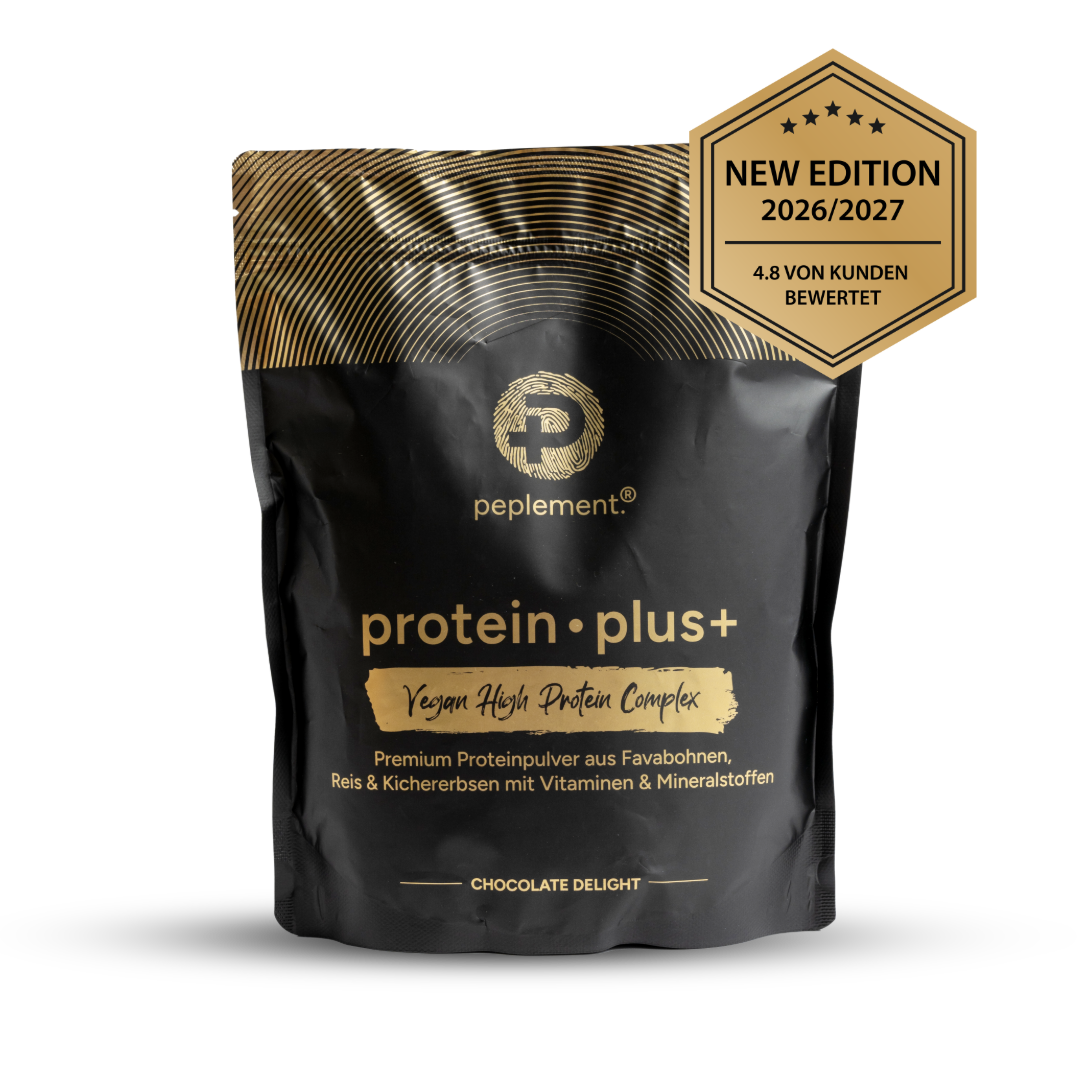 protein plus+ Schokolade - Veganes Protein aus Favabohnen, Kichererbsen & Reis