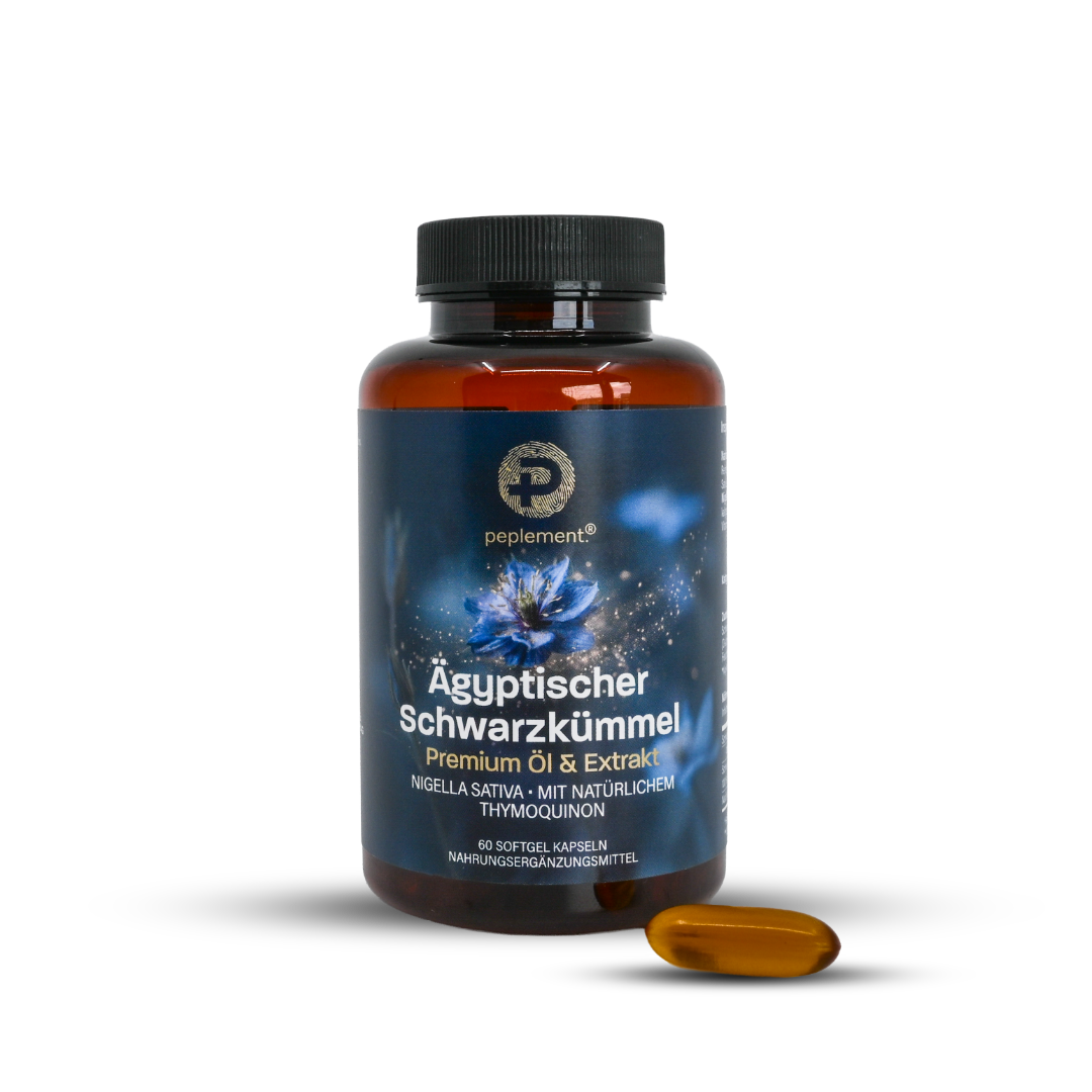 Premium Schwarzkümmelöl & Extrakt Softgel-Kapseln – peplement