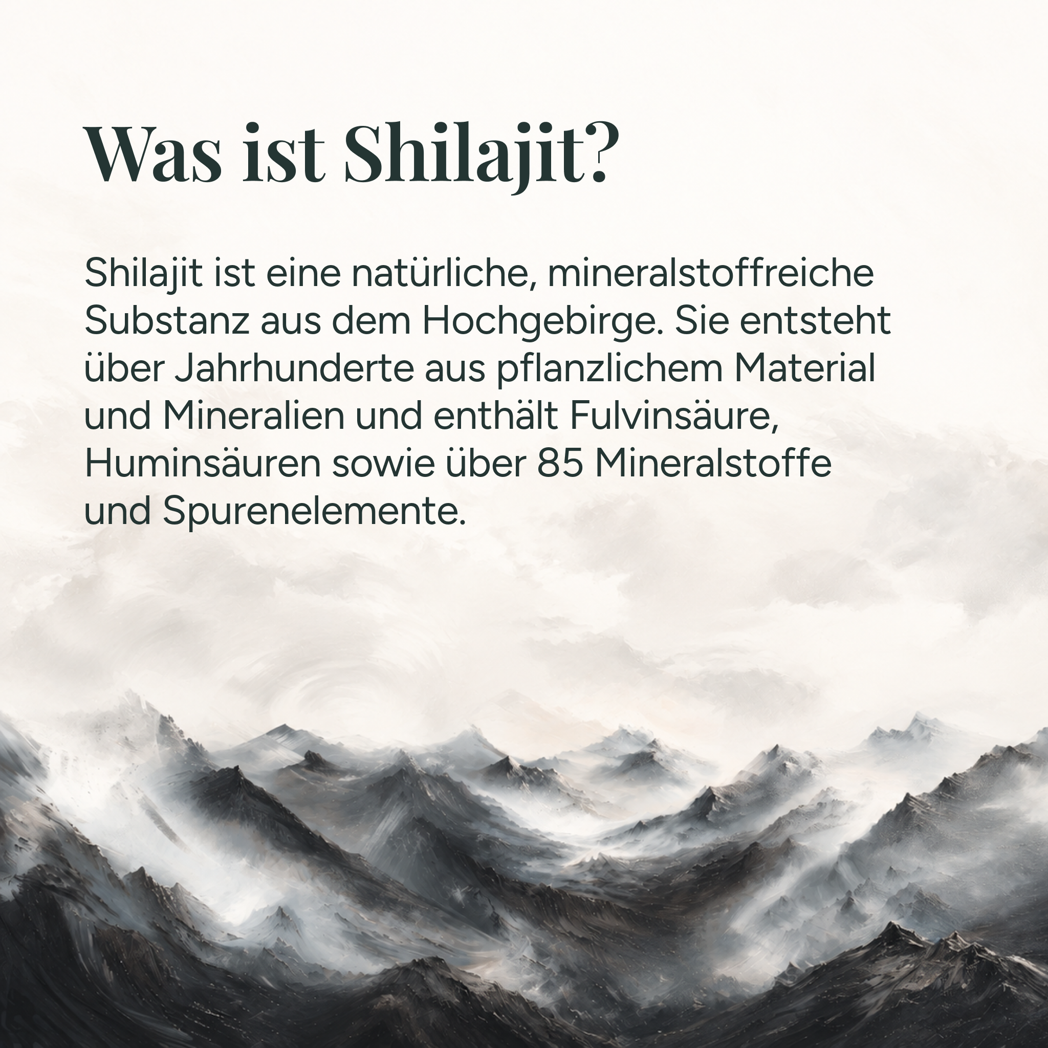 100 % reines Shilajit Harz aus dem Himalaya mit Zinkpicolinat