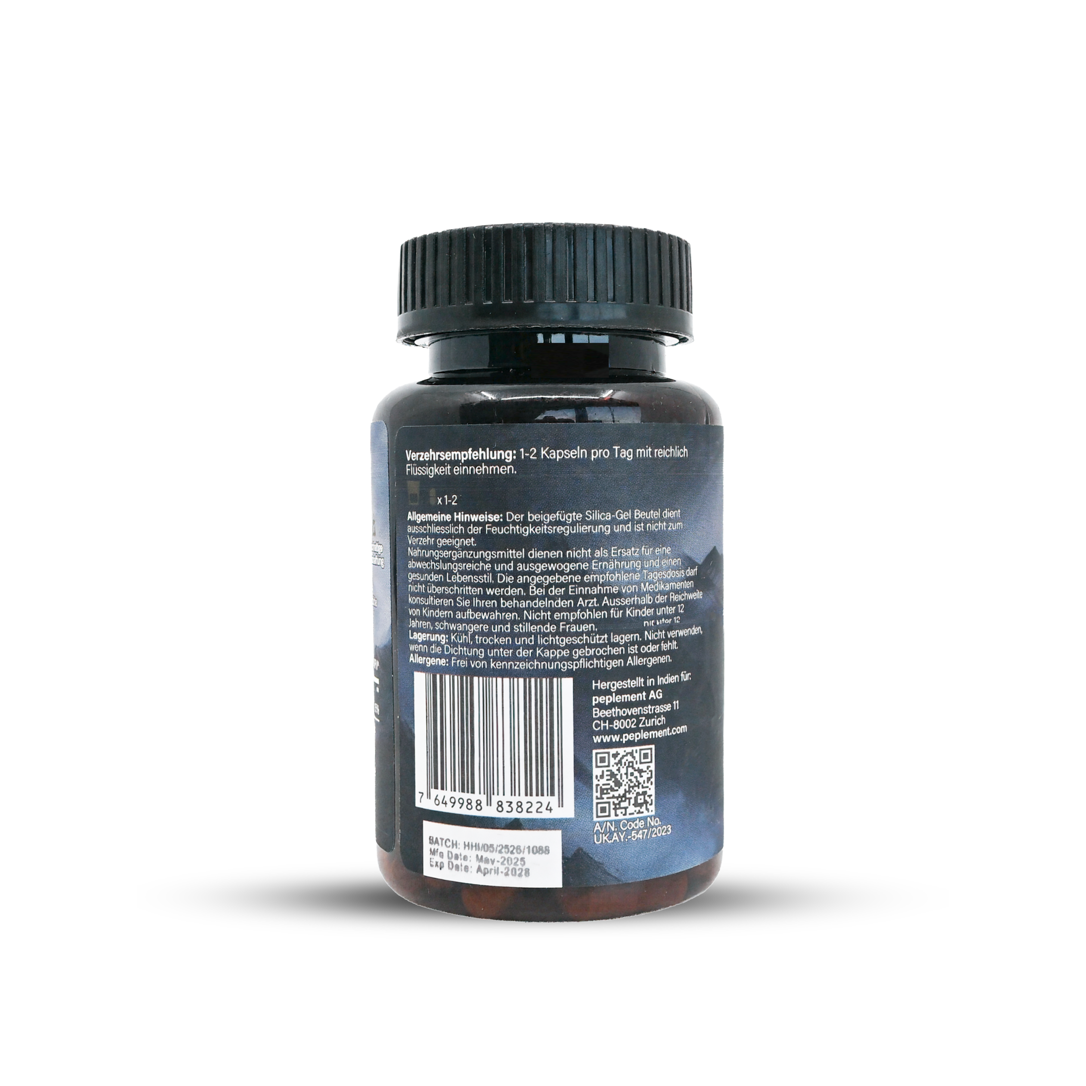 Originale premium Shilajit Kapseln aus dem Himalaya - 100 % rein, 80 % Fulvinsäure & Zinkpicolinat