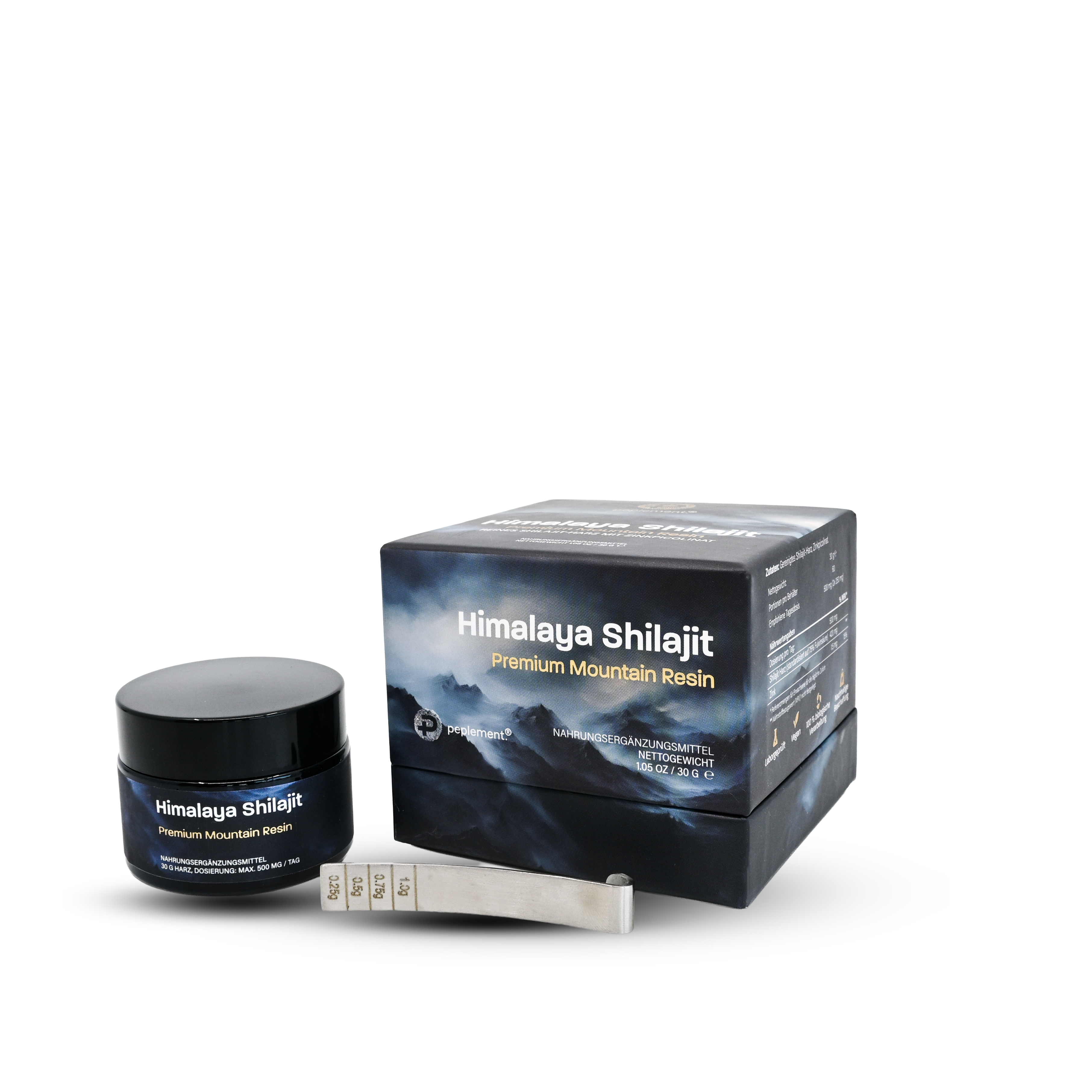 100% reines Shilajit Harz - Das Original aus dem Himalaya, veredelt mit Zinkpicolinat