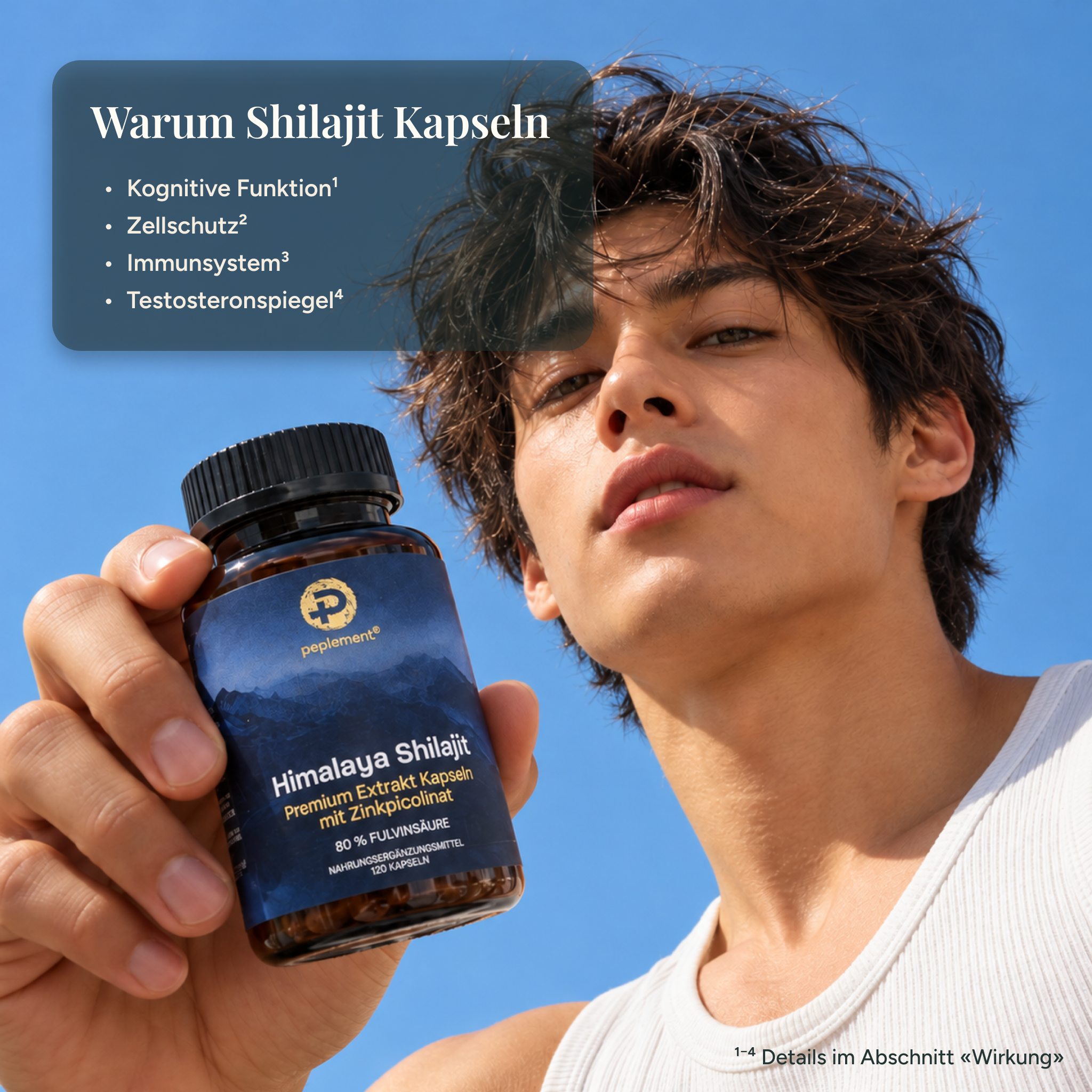 100 % reine Shilajit Kapseln aus dem Himalaya, ohne Füllstoffe. Mit Zinkpicolinat.