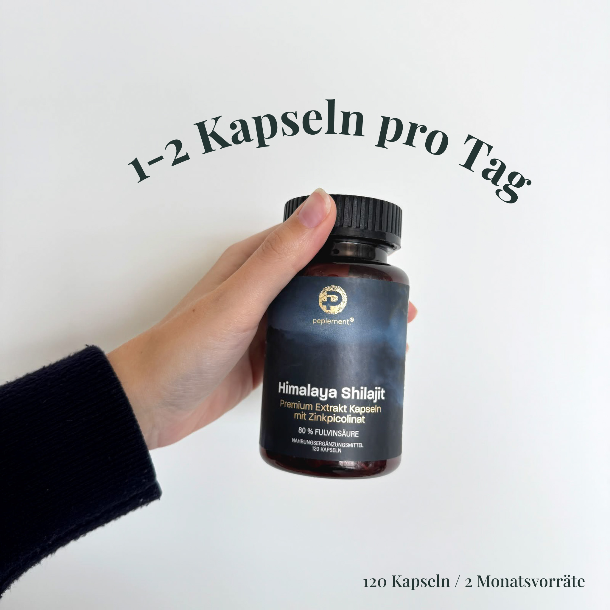 100 % reine Shilajit Kapseln aus dem Himalaya, ohne Füllstoffe. Mit Zinkpicolinat.