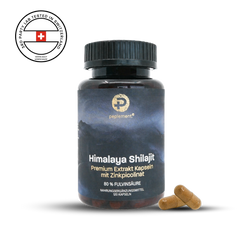 100 % reine Shilajit Kapseln aus dem Himalaya, ohne Füllstoffe. Mit Zinkpicolinat.